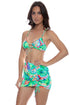 Luli Fama Carribean Fantasy Scrunched Up Mini Skirt